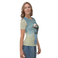 Floral Piggy Delight Women's Crew Neck T-Shirt