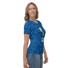 Vibrant Vulture DJ All-Over Print Women's Crew Neck T-Shirt