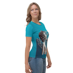 Back view of Vinyl Groove women's crew neck tee