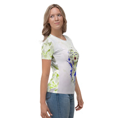 Back view of Blues Serenity Women's Crew Neck T-Shirt