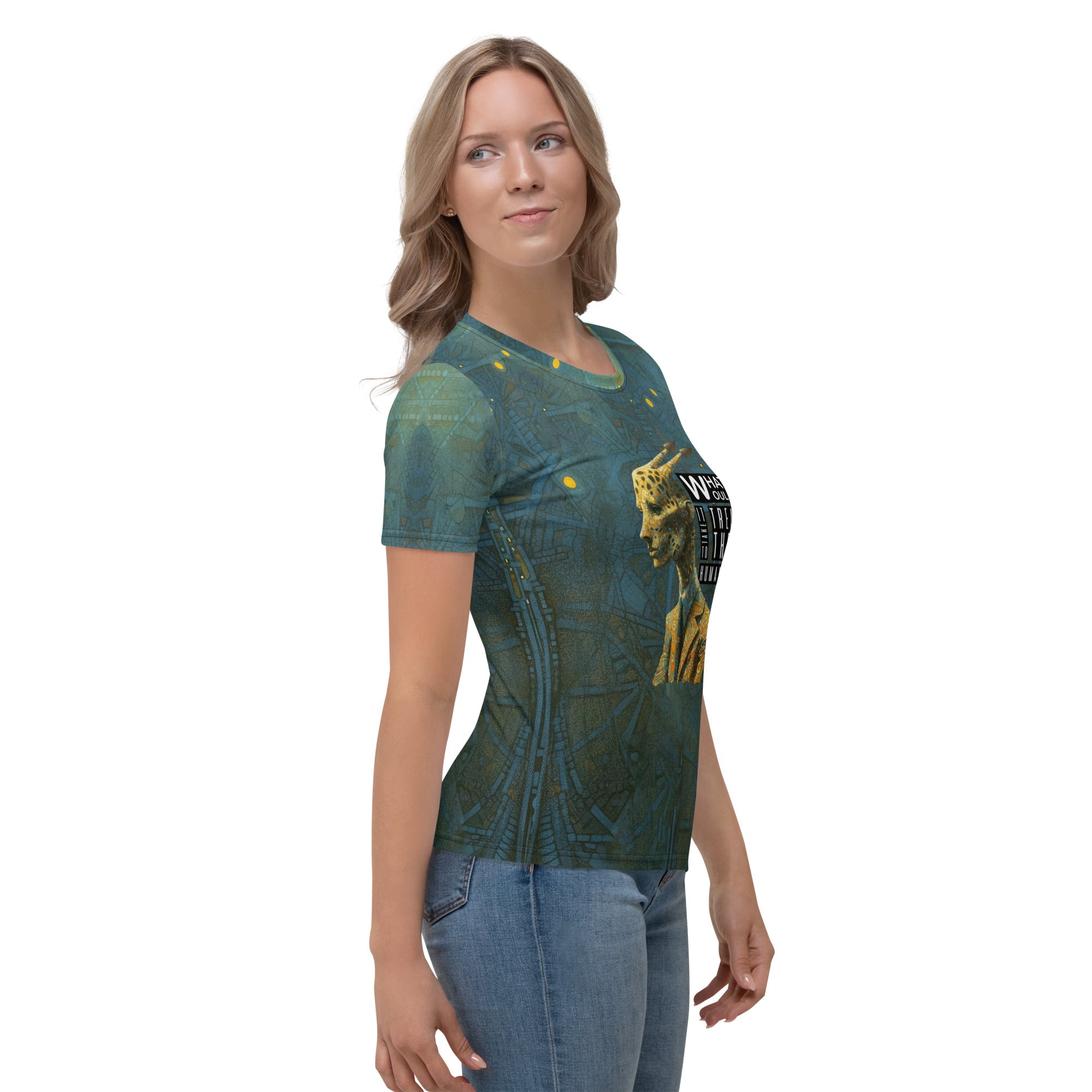 Eco-Friendly Women's Dolphin Crew Neck T-Shirt - Stylish & Comfortable