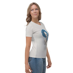 Back view of Sakura Blossom Elegance Women's T-Shirt showcasing full design.