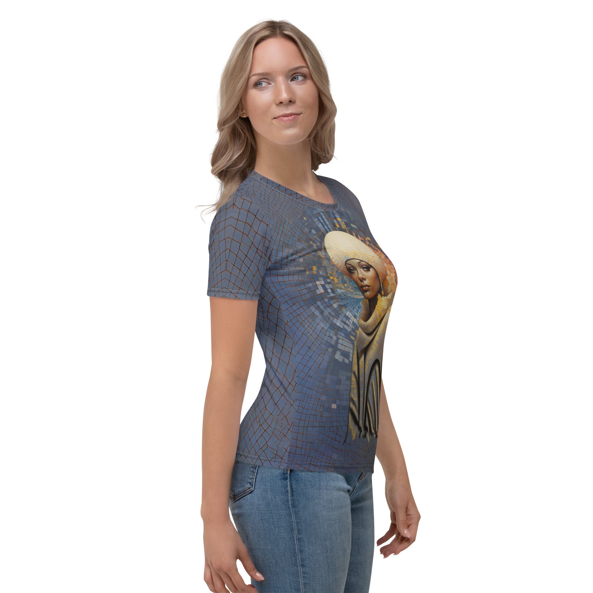 Women's crew neck with celestial-inspired design from Beyond Style.