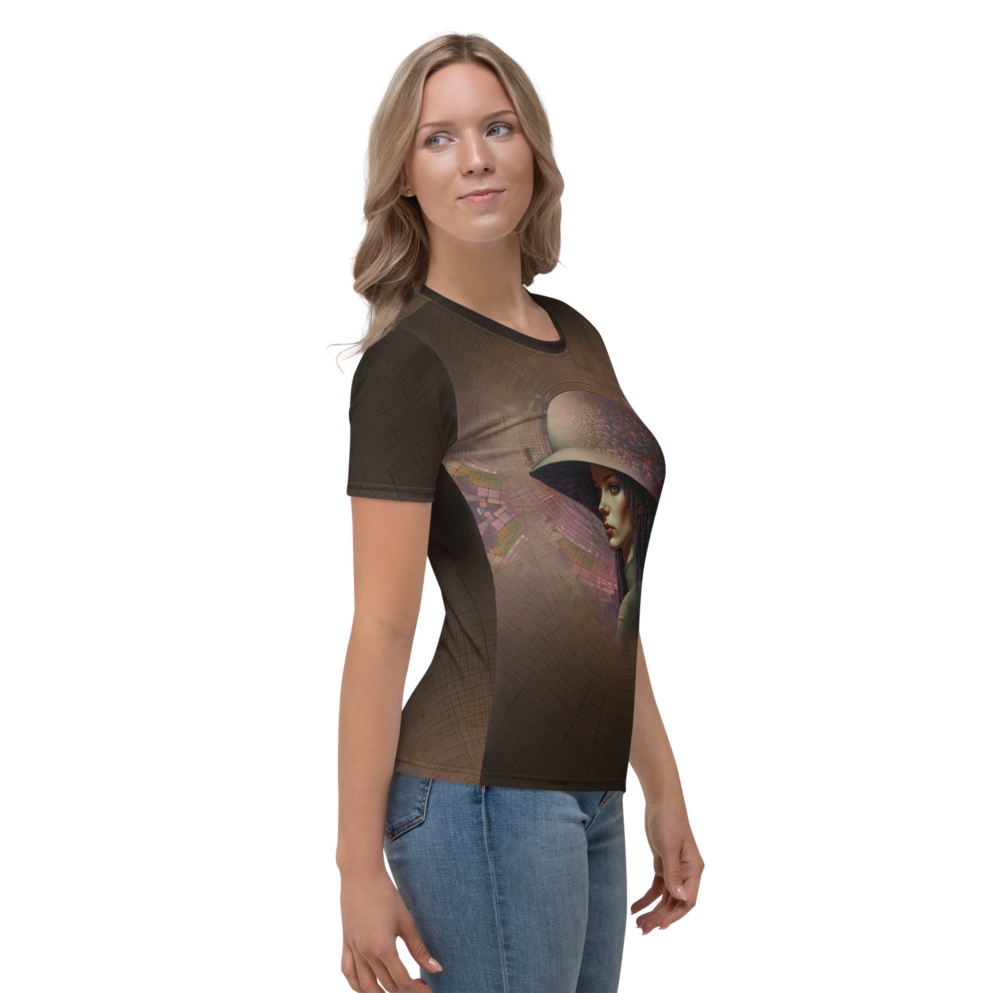 Enchanting Mystic Forest Beyond Style women's crew neck top.