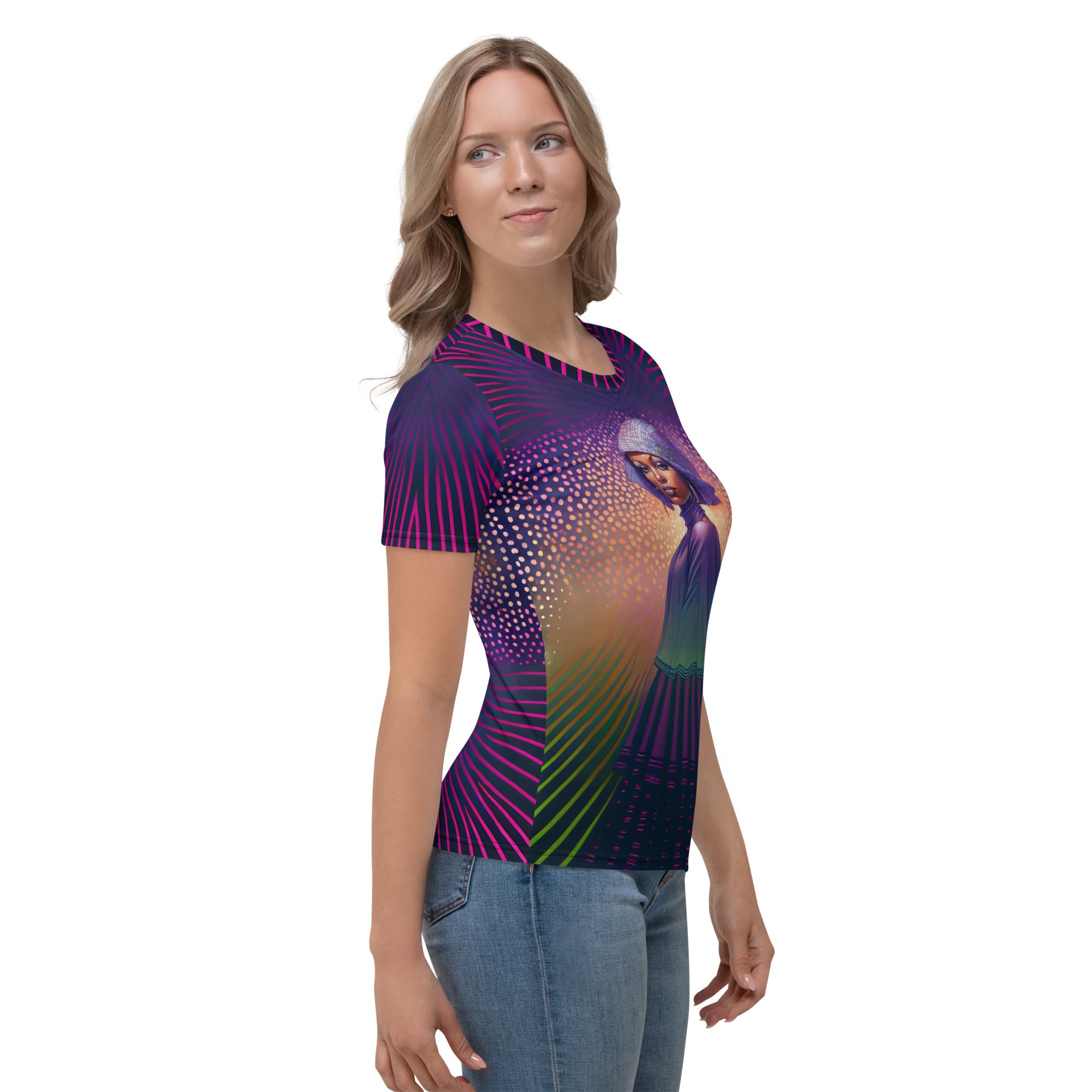 Women's crew neck with celestial-inspired design from Beyond Style.