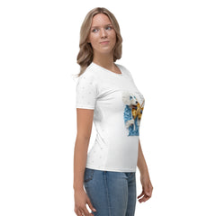 Stylish Wispy Willow Whispers Women's T-Shirt in casual setting.