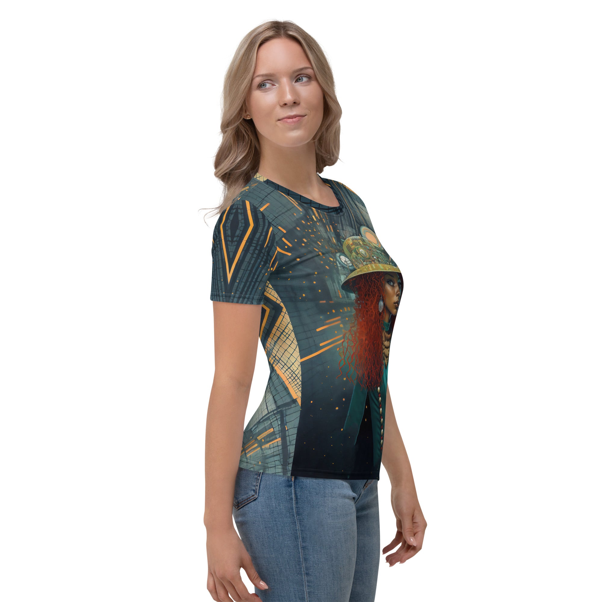 Chic Geometry Women's Tee displayed in natural light