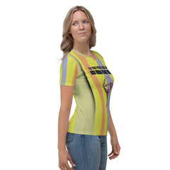 Harmony in Motion casual women's T-shirt in lifestyle setting.