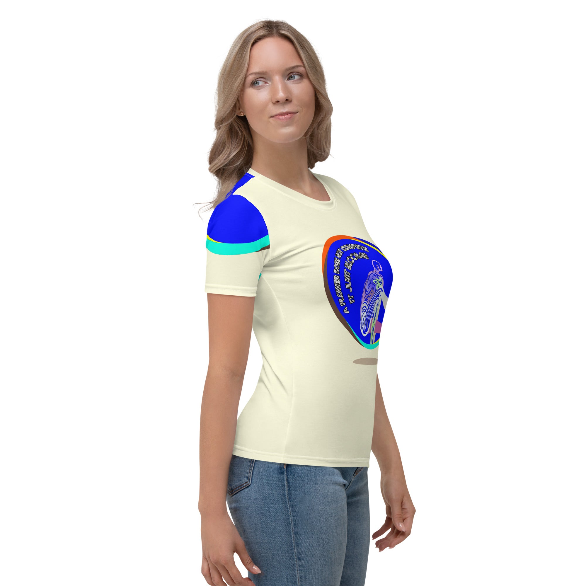 Back view of Balance in Bliss women's t-shirt.