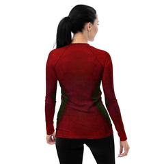 Whimsical Wonders II Women's Rash Guard Back View.