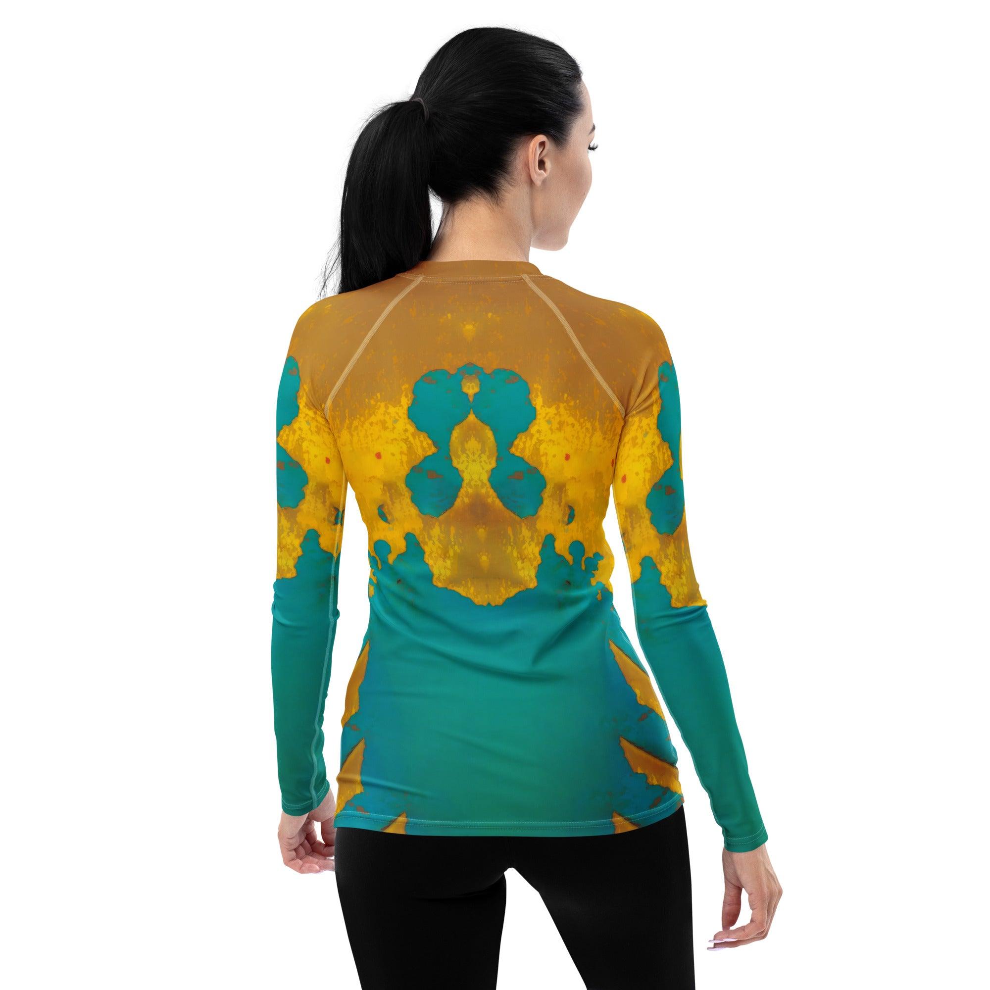 Close-up of the NS-810 Women's Rash Guard material and texture.