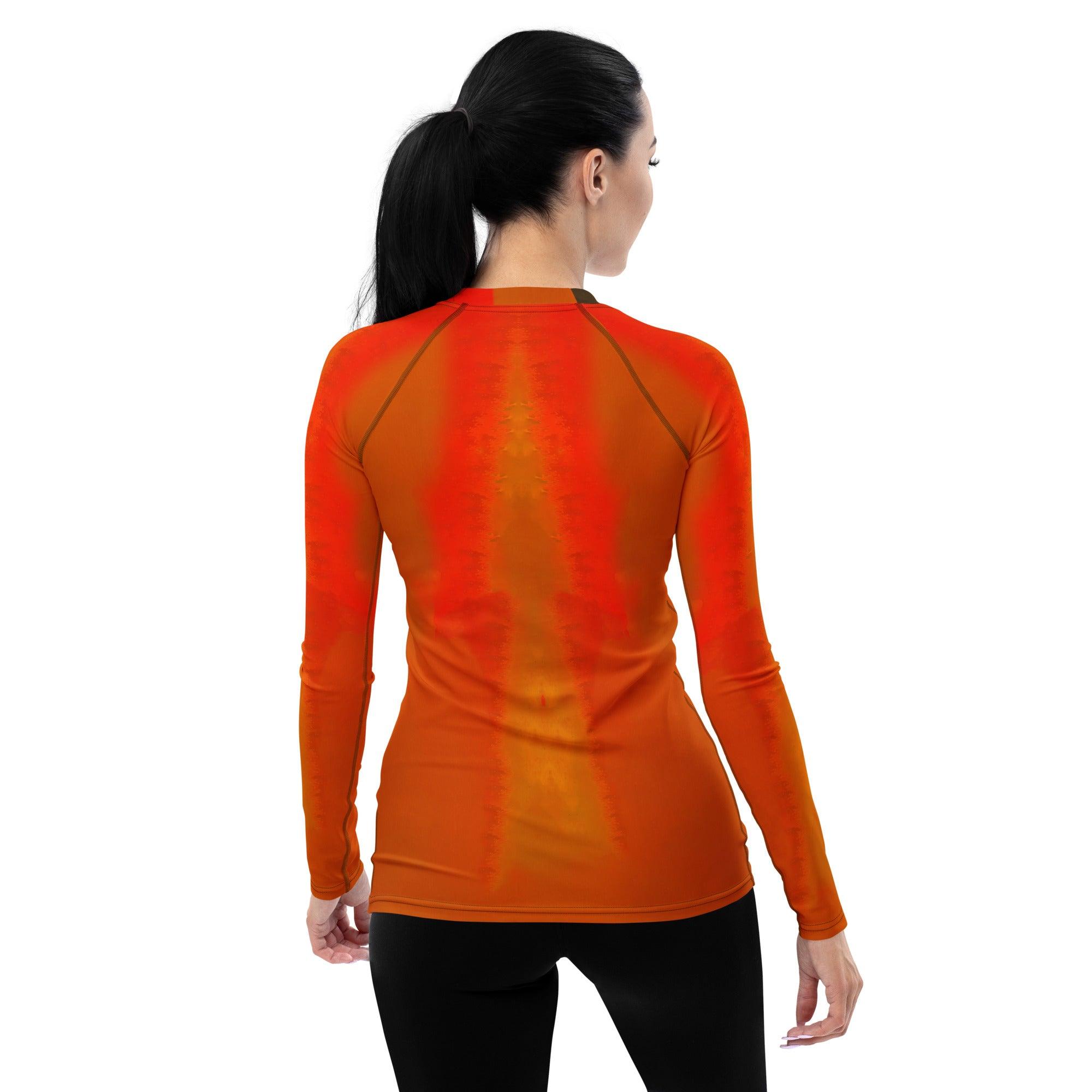 Close-up of NS-972 Women's Rash Guard fabric and texture