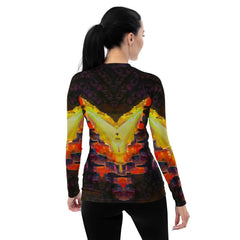 Close-up of NS-970 women's rash guard fabric - durable and quick-dry material