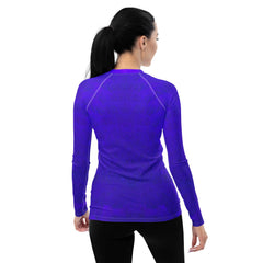 Close-up of NS-978 women's rash guard fabric detail for durability