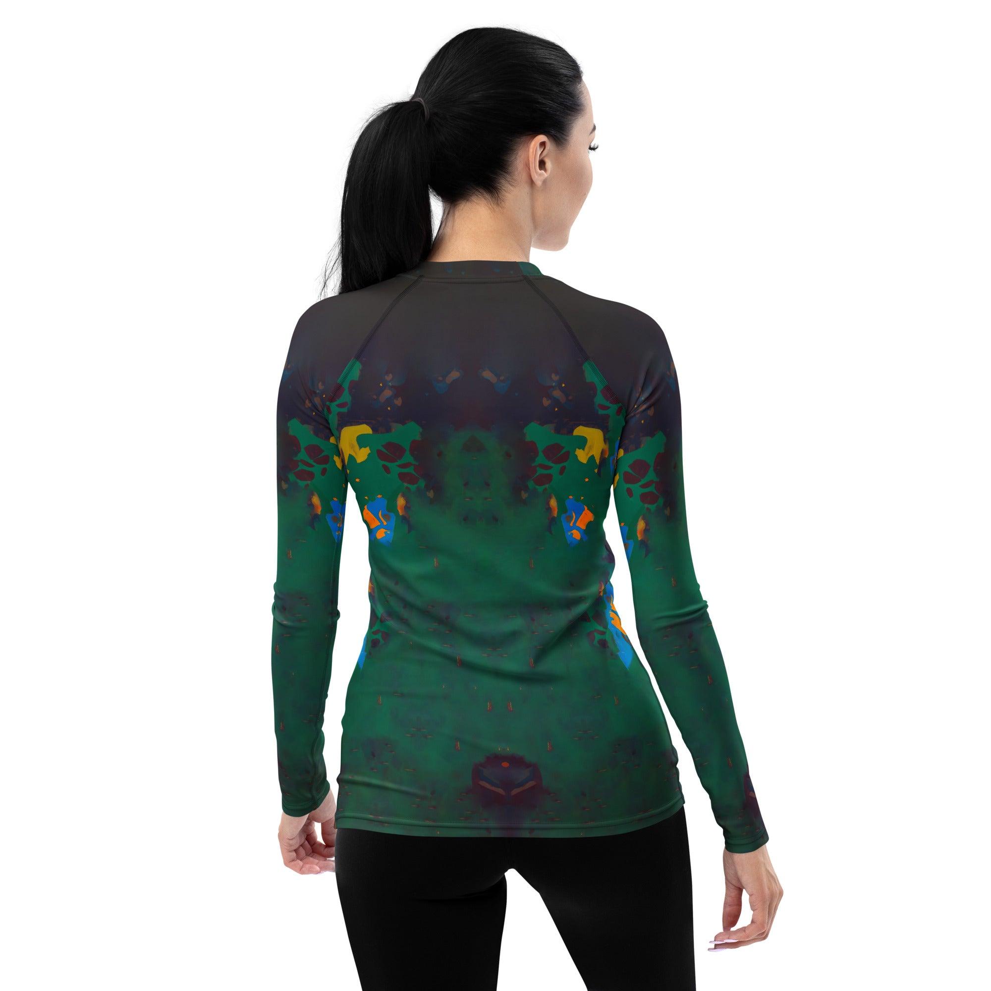 Back view of NS-1005 Women's Rash Guard - Durable and stylish for water activities.