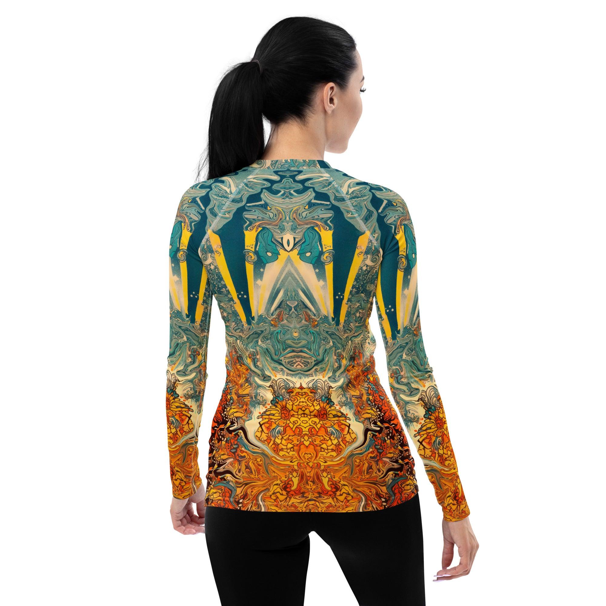 Surfing Sunsets All-Over Print Women's Rash Guard Surf Into Twilight - Beyond T-shirts