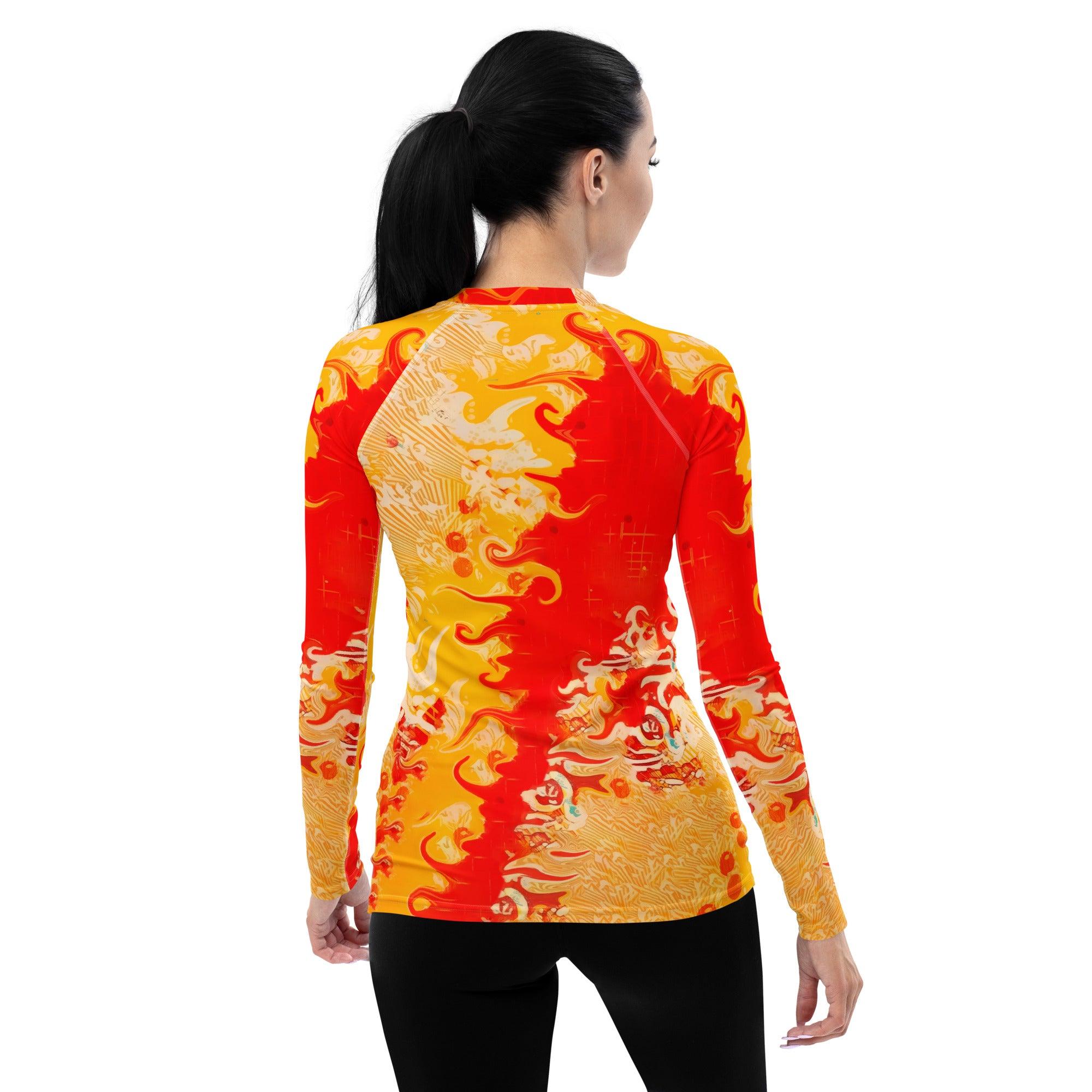 Surfing Solitude All-Over Print Women's Rash Guard Find Your Peace By The Sea - Beyond T-shirts