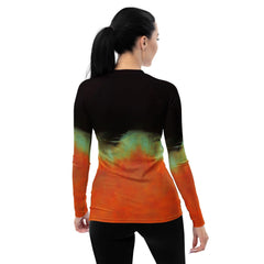 Ghoulish Waves All-Over Print Women's Rash Guard Conquer The Beach And Halloween - Beyond T-shirts