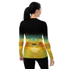 Enchanted Beach All Over Print Women's Rash Guard Embrace Halloween Wonders - Beyond T-shirts