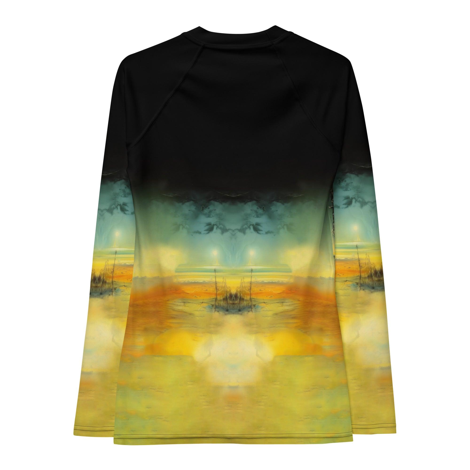 Enchanted Beach All Over Print Women's Rash Guard Embrace Halloween Wonders - Beyond T-shirts