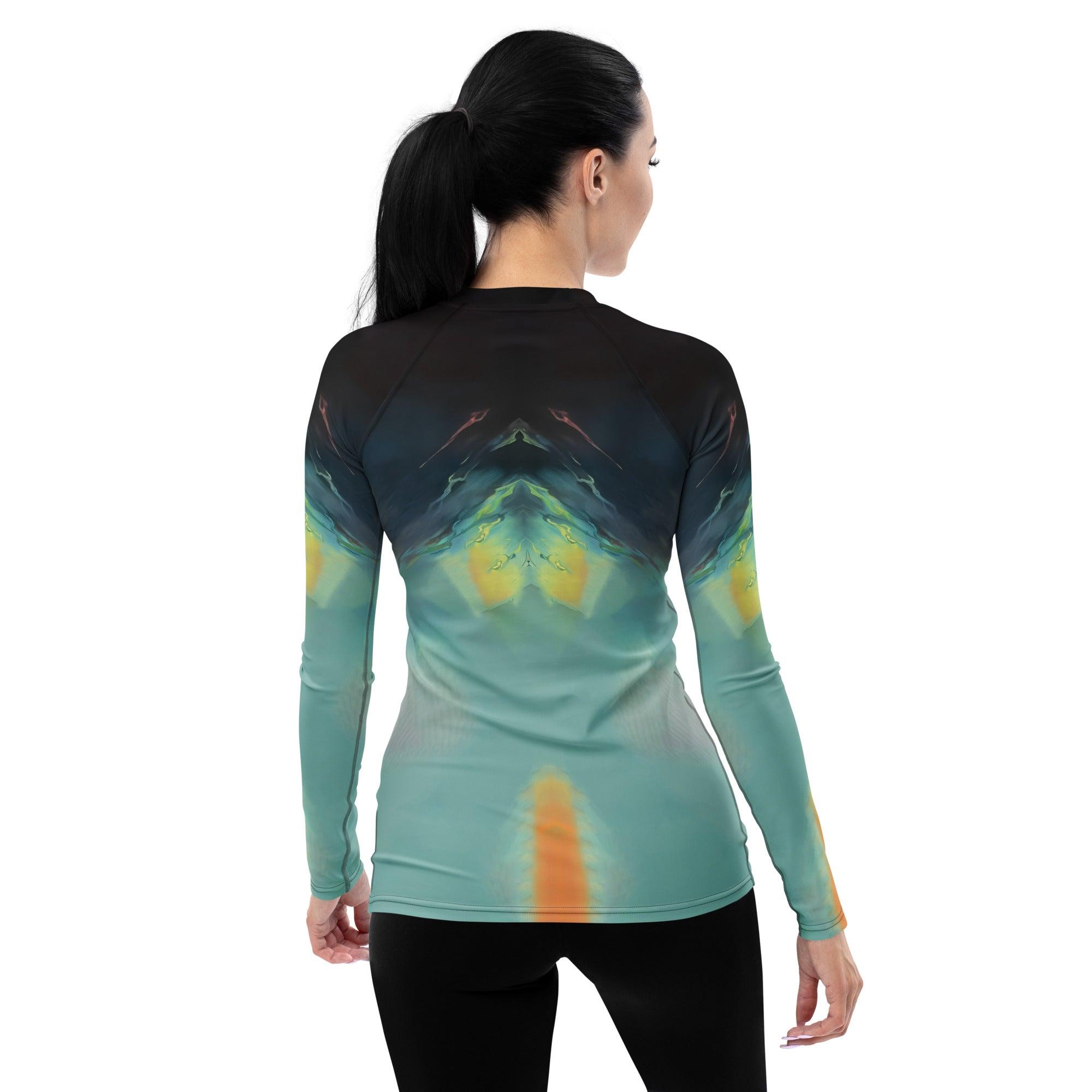 Gothic Halloween All Over Print Women's Rash Guard Embrace The Dark Elegance - Beyond T-shirts