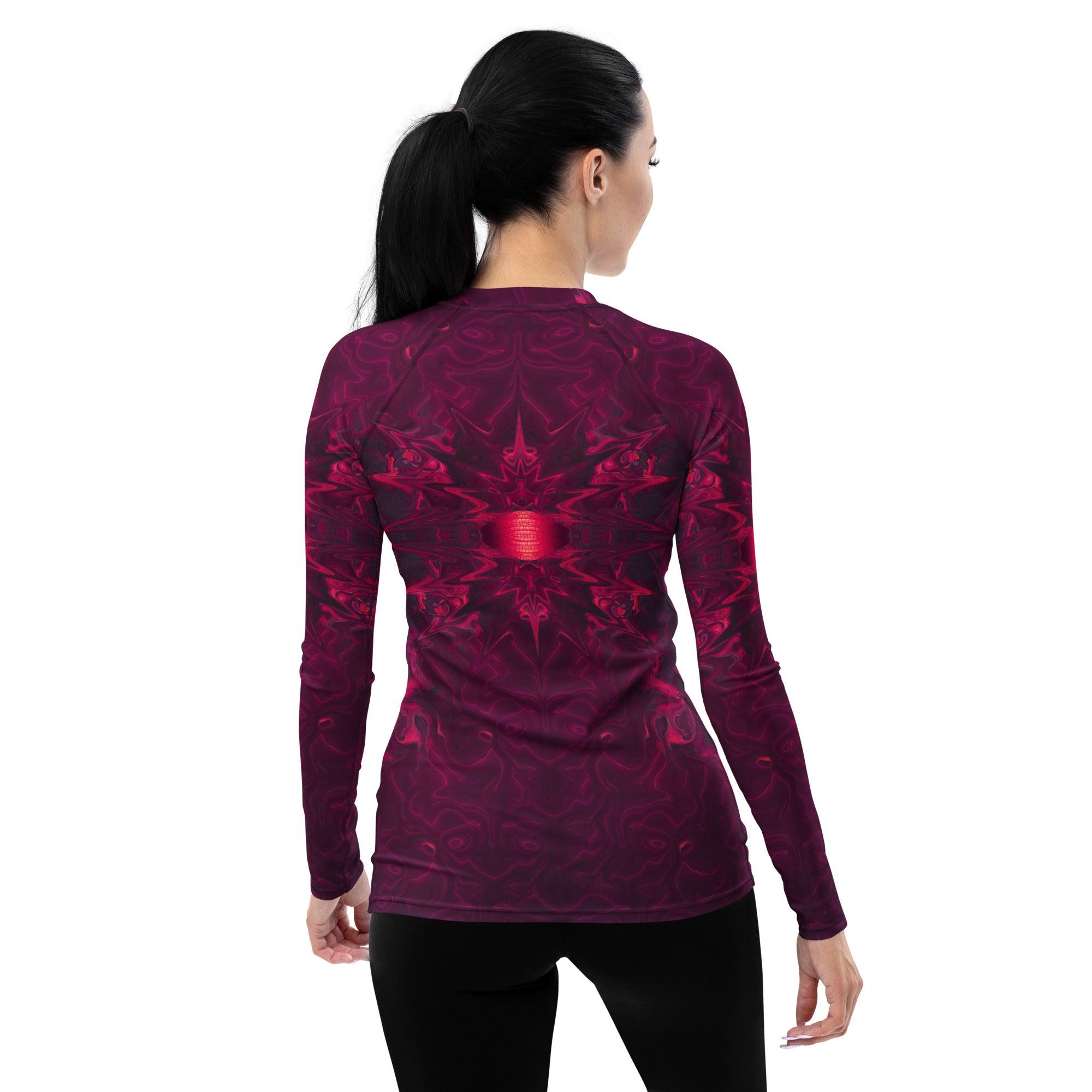 Rocking Waves All-Over Print Women's Rash Guard - Beyond T-shirts