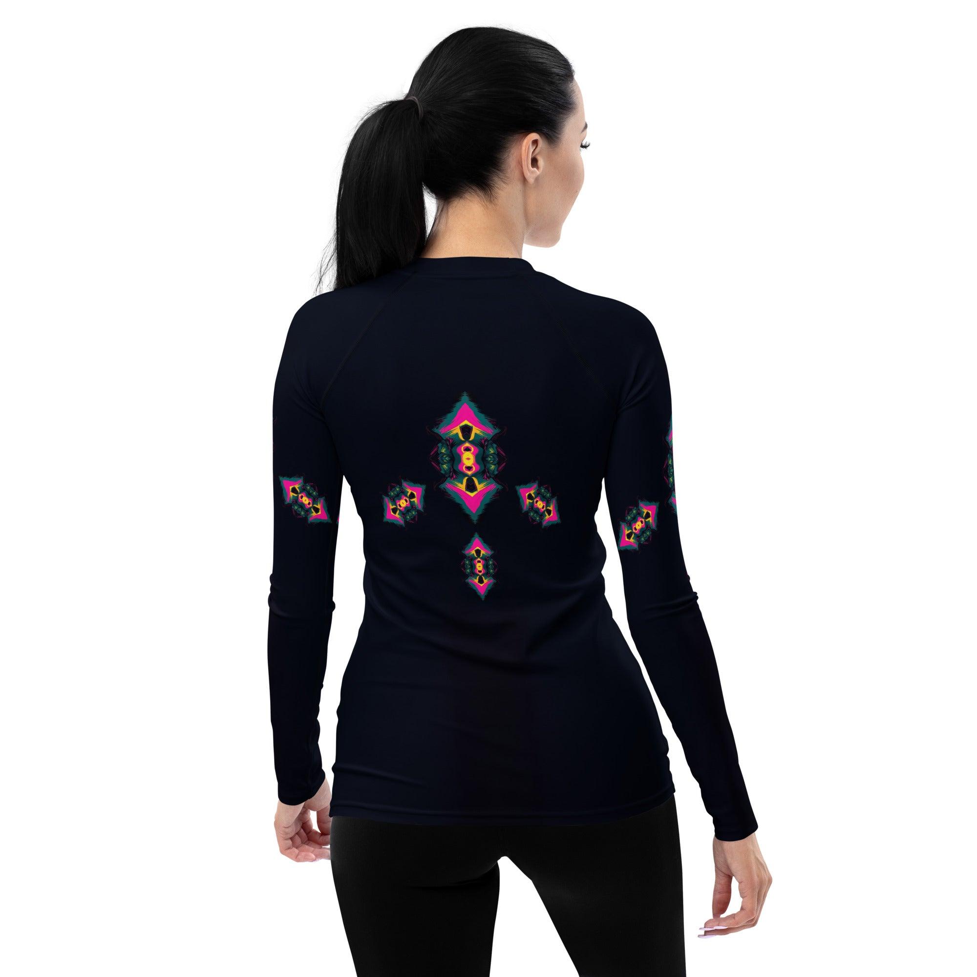 Romantic Lace All-Over Print Women's Rash Guard - Beyond T-shirts