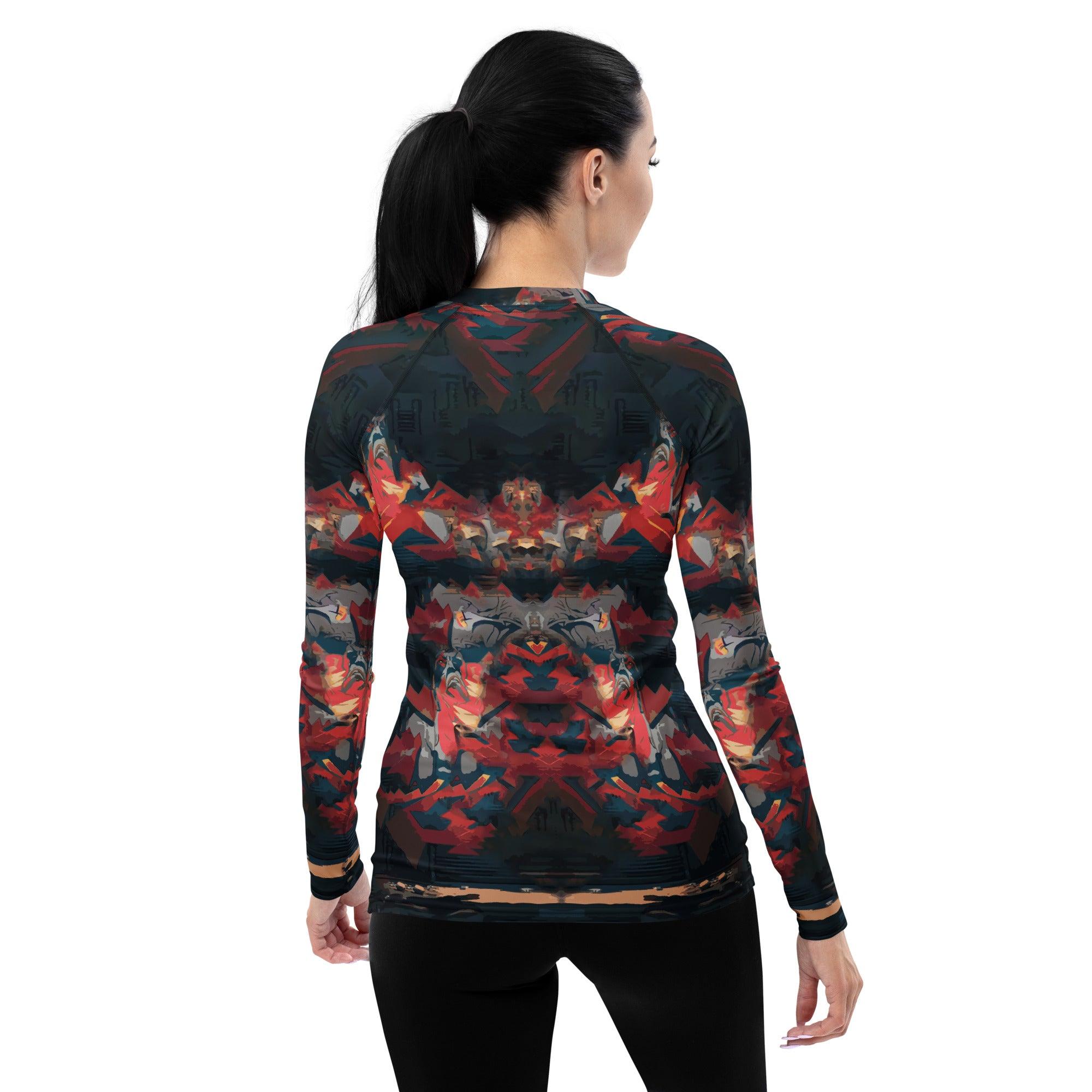 Kickboxing Energy Women's Rash Guard Athletic Style - Beyond T-shirts