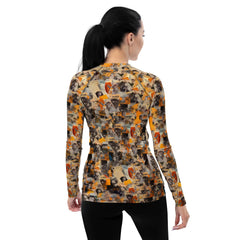 Melodic Rhythms Women's All-Over Print Rash Guard - Beyond T-shirts