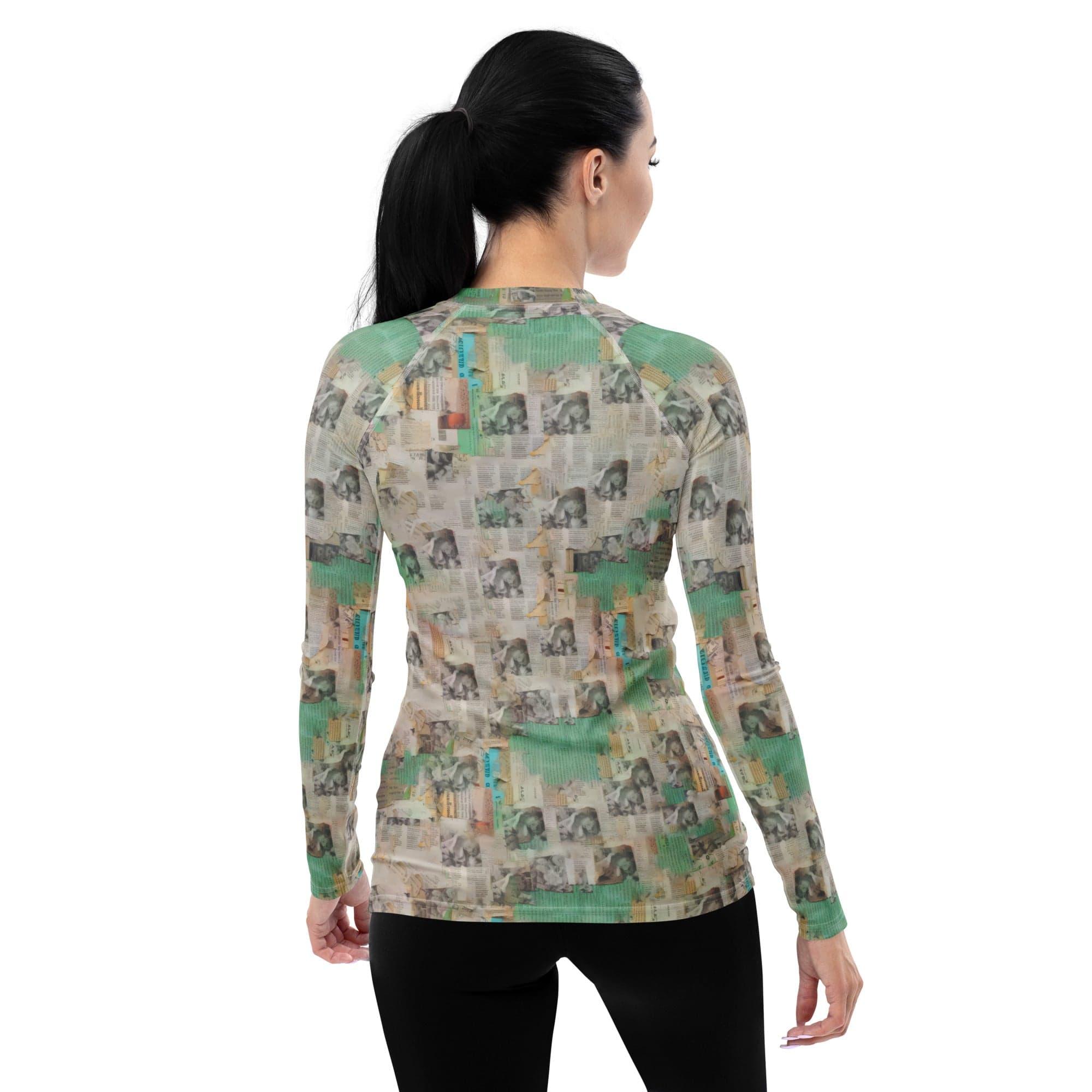 Melodic Seascapes Women's All-Over Print Rash Guard - Beyond T-shirts