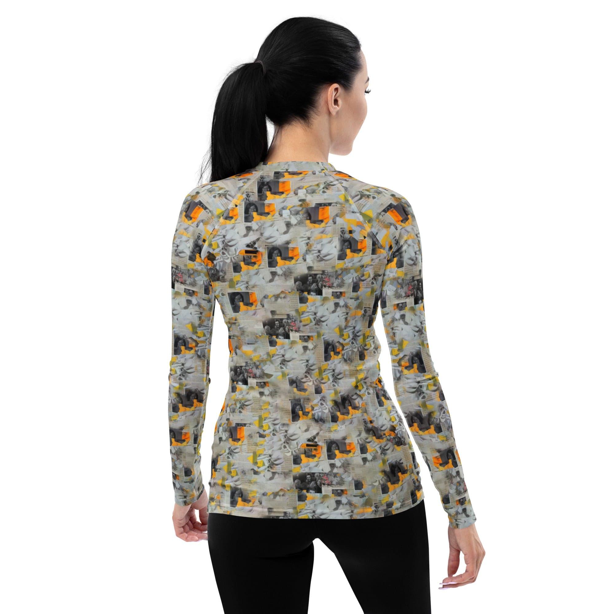 Electric Currents Women's All-Over Print Rash Guard - Beyond T-shirts