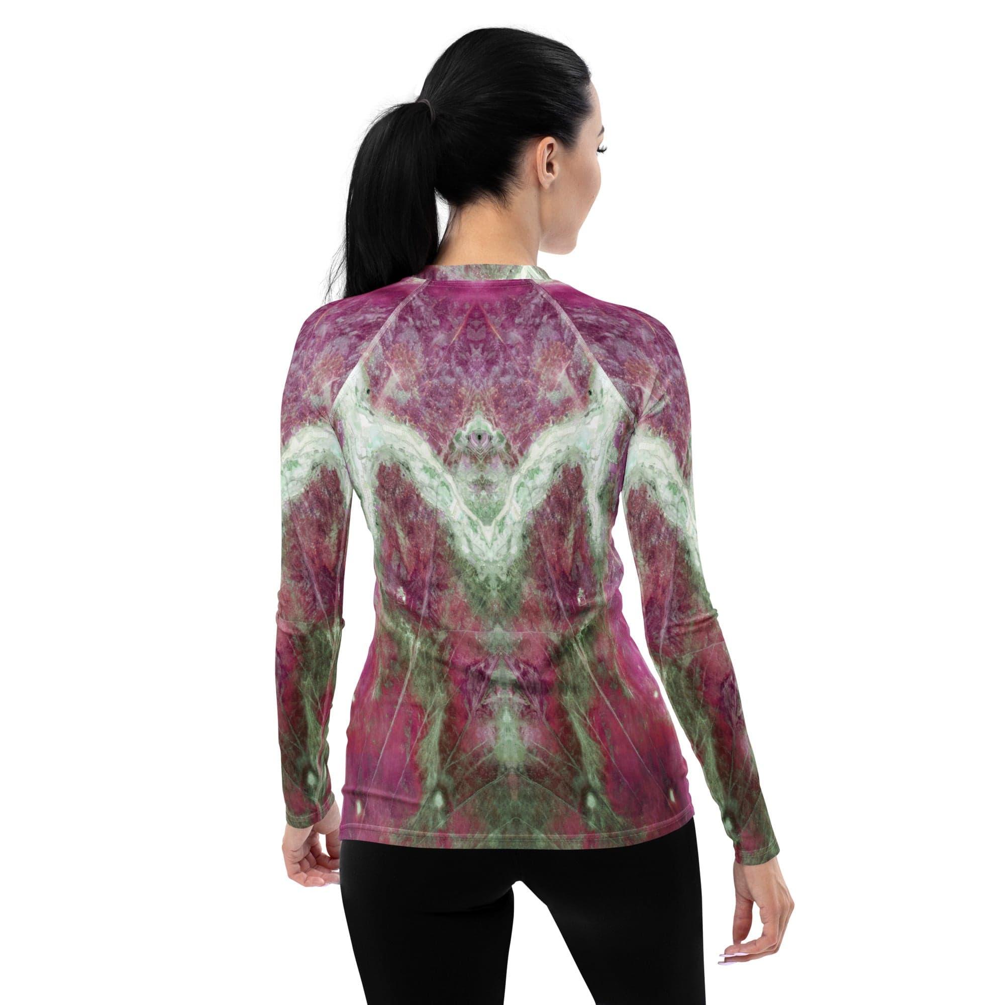 Savannah Symphony Women's Natural Pattern Rash Guard - Beyond T-shirts