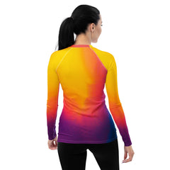 Symphony Splash Women's Rash Guard - Musical Notes Beachwear - Beyond T-shirts