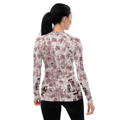 Electric Melodies Women's All-Over Print Rash Guard - Beyond T-shirts