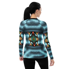 Radiant Nexus Futuristic Shoes Women's Rash Guard - Beyond T-shirts