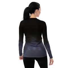 Nebula Stride Futuristic Shoes Women's Rash Guard - Beyond T-shirts