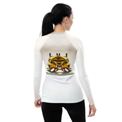 Quantum Stride Futuristic Shoes Women's Rash Guard - Beyond T-shirts