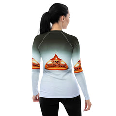 Stellar Glide Futuristic Shoes Women's Rash Guard - Beyond T-shirts