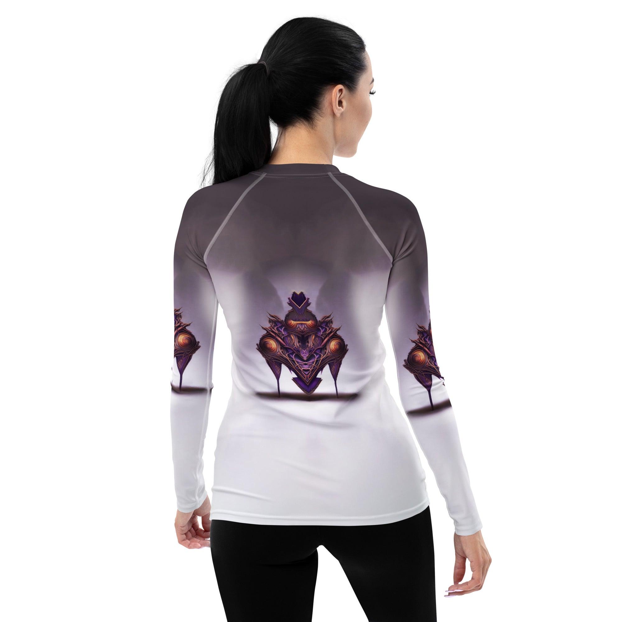 Quantum Radiance Futuristic Shoes Women's Rash Guard - Beyond T-shirts