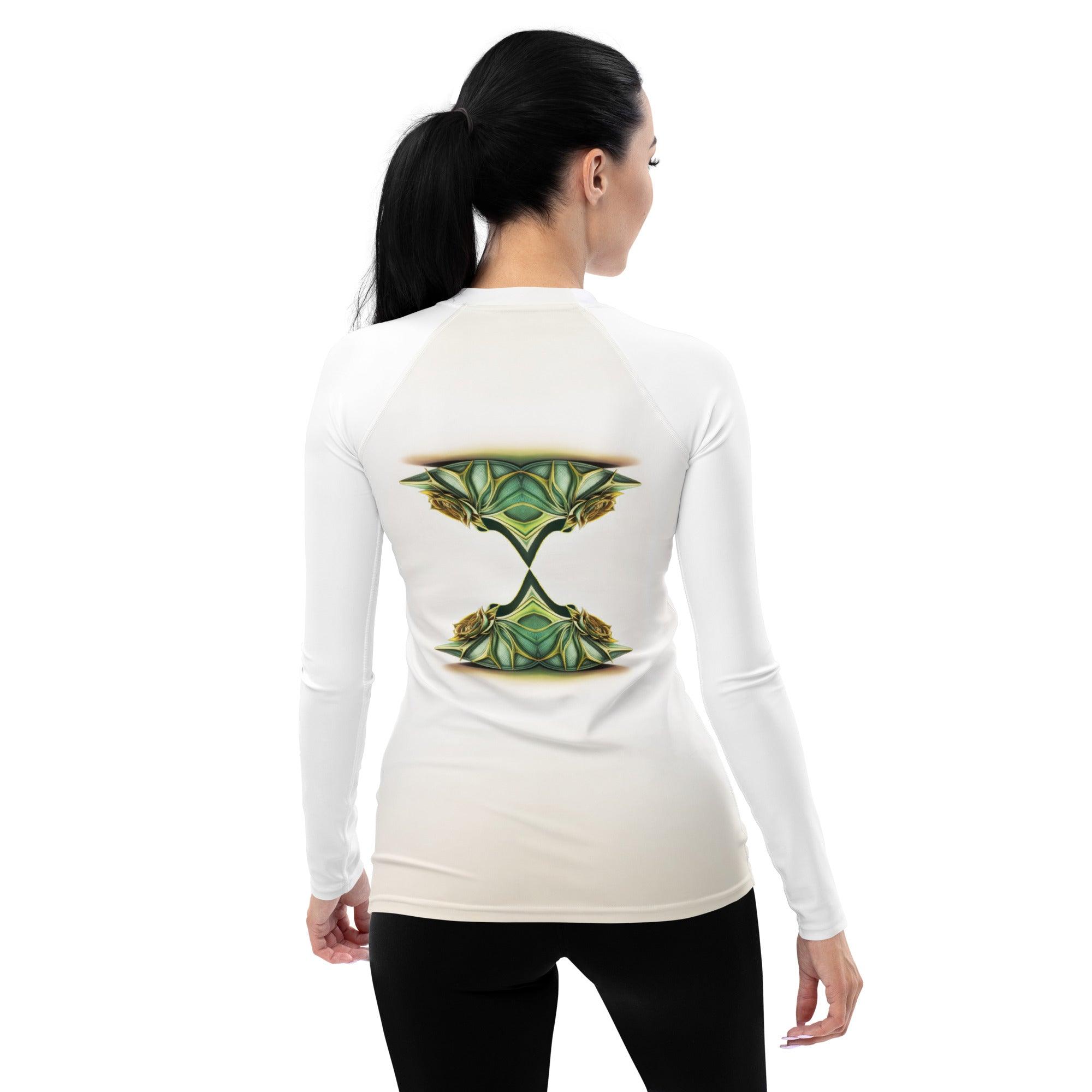 Ethereal Glide Futuristic Shoes Women's Rash Guard - Beyond T-shirts