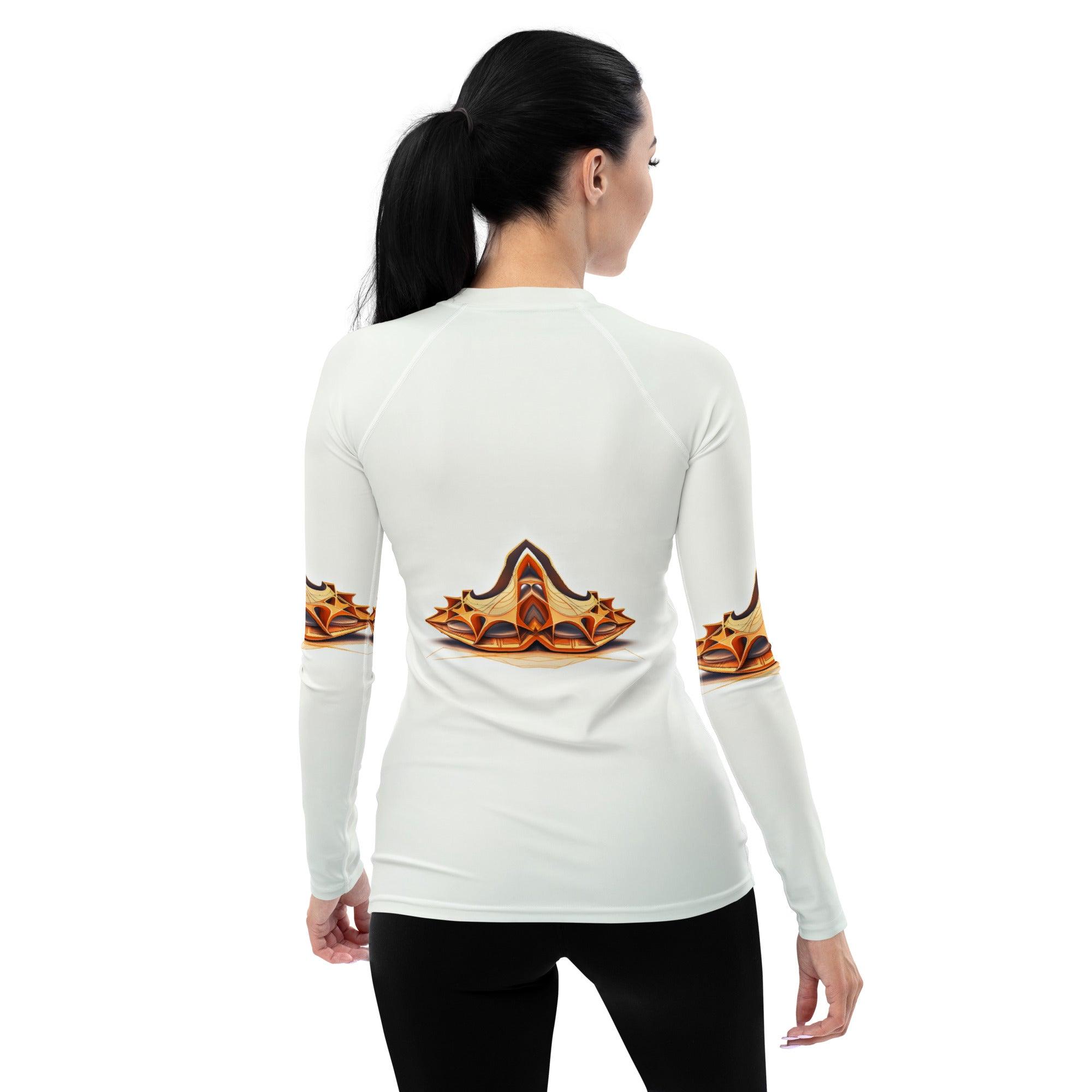 Quantum Mirage Futuristic Shoes Women's Rash Guard - Beyond T-shirts