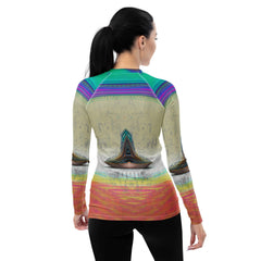 Prism Stride Futuristic Shoes Women's Rash Guard - Beyond T-shirts