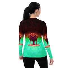 Fusion Flash Futuristic Shoes Women's Rash Guard - Beyond T-shirts