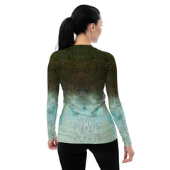 Nebula Stride Futuristic Shoes Women's Rash Guard - Beyond T-shirts