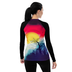 Skeletal Mermaid Halloween Women's Rash Guard - Beyond T-shirts