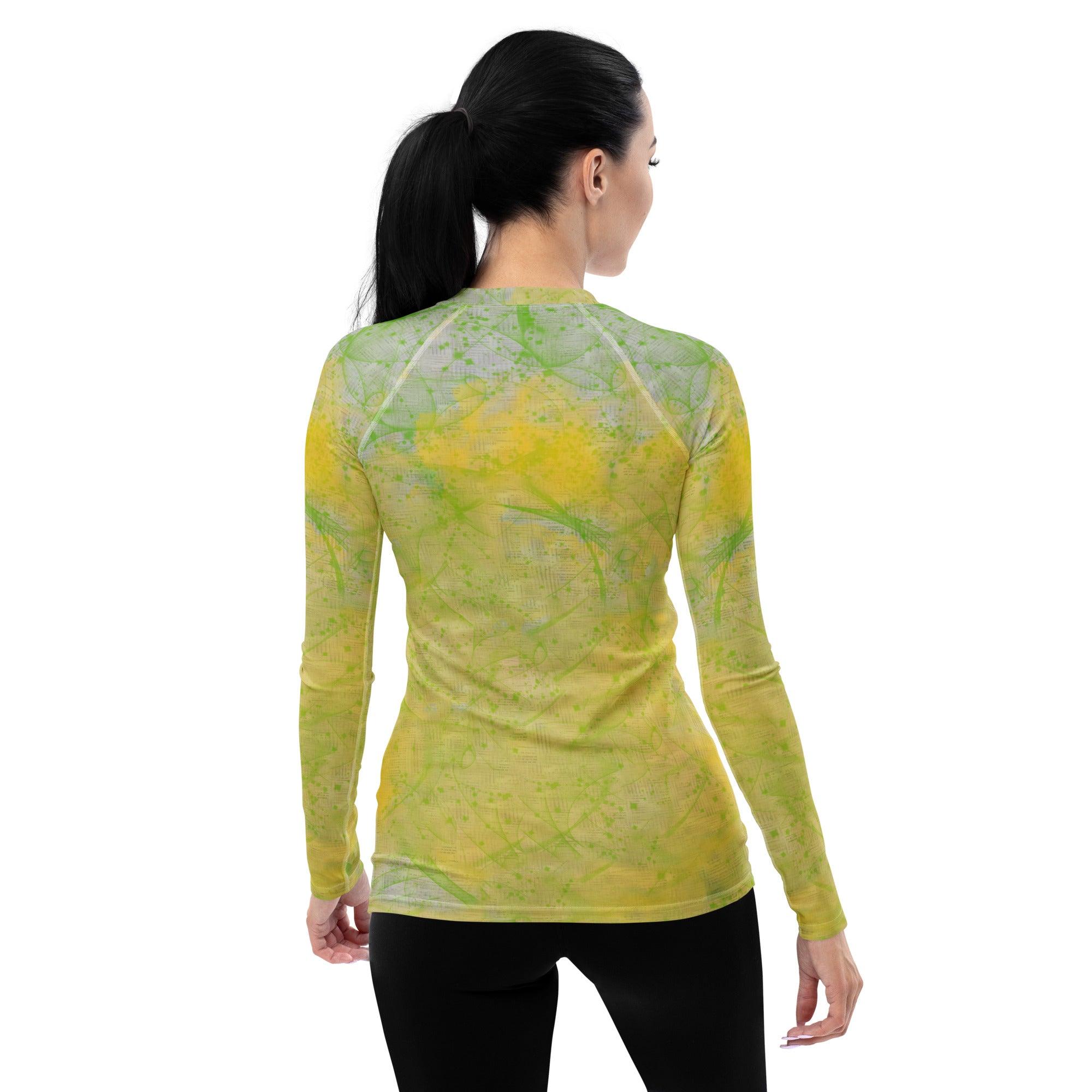 Rhythmic Guitar Groove Women's All-Over Print Rash Guard - Beyond T-shirts