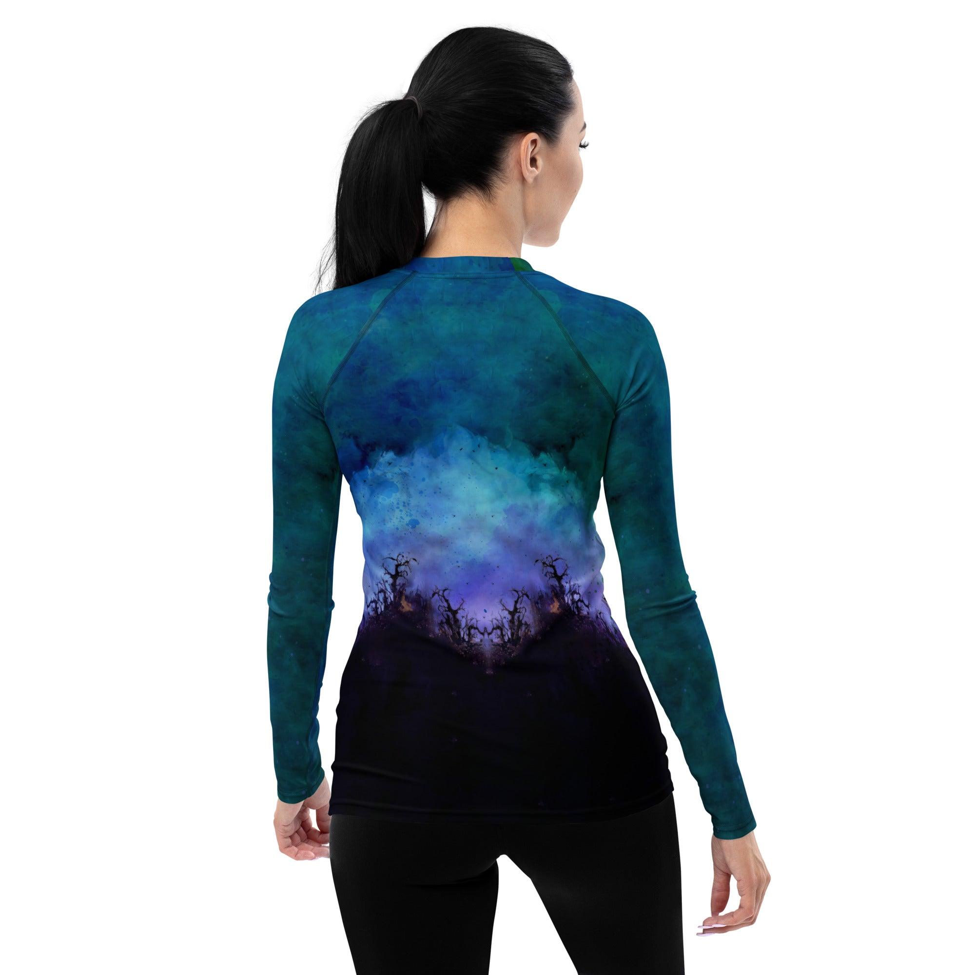 Spiders And Skeletons All-Over Print Women's Rash Guard - Beyond T-shirts