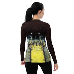 Bats In The Belfry Halloween Women's Rash Guard - Beyond T-shirts