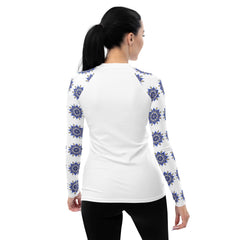 Zen Lotus Mandala Women's Rash Guard - Beyond T-shirts