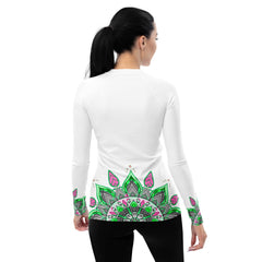 Bohemian Mandala Women's Rash Guard - Beyond T-shirts